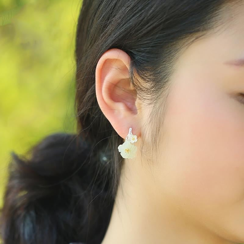 Argento Orecchino artigianale delicato