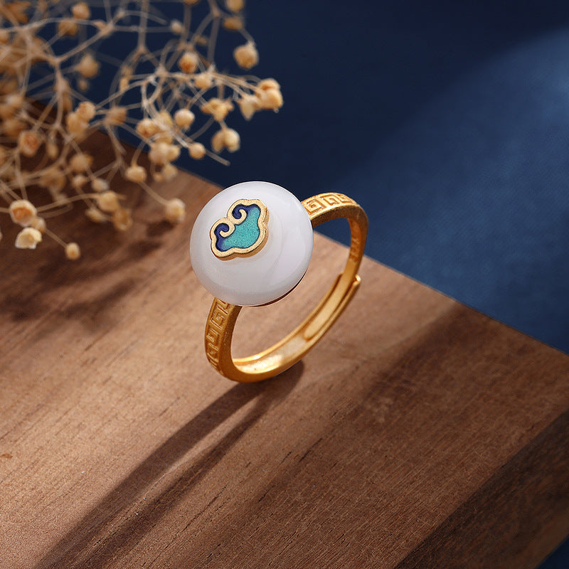 Argento Anello bellissimo con stile unico