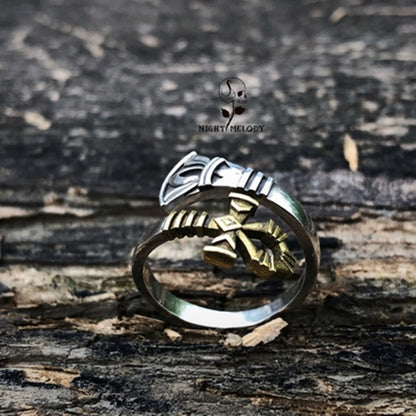 Argento Anello bellissimo con stile unico