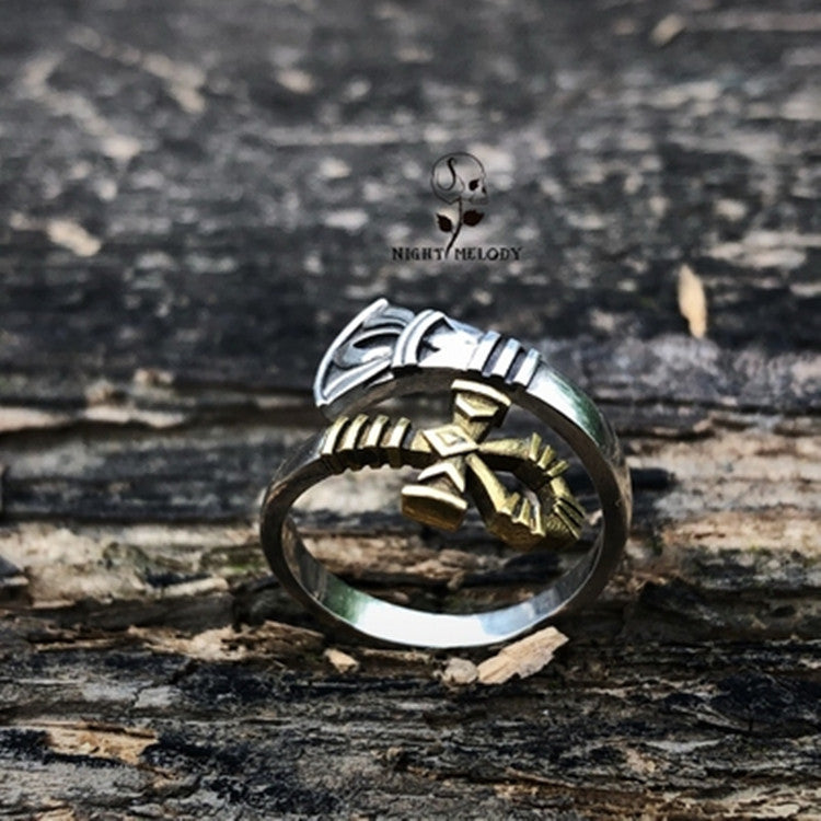 Argento Anello bellissimo con stile unico