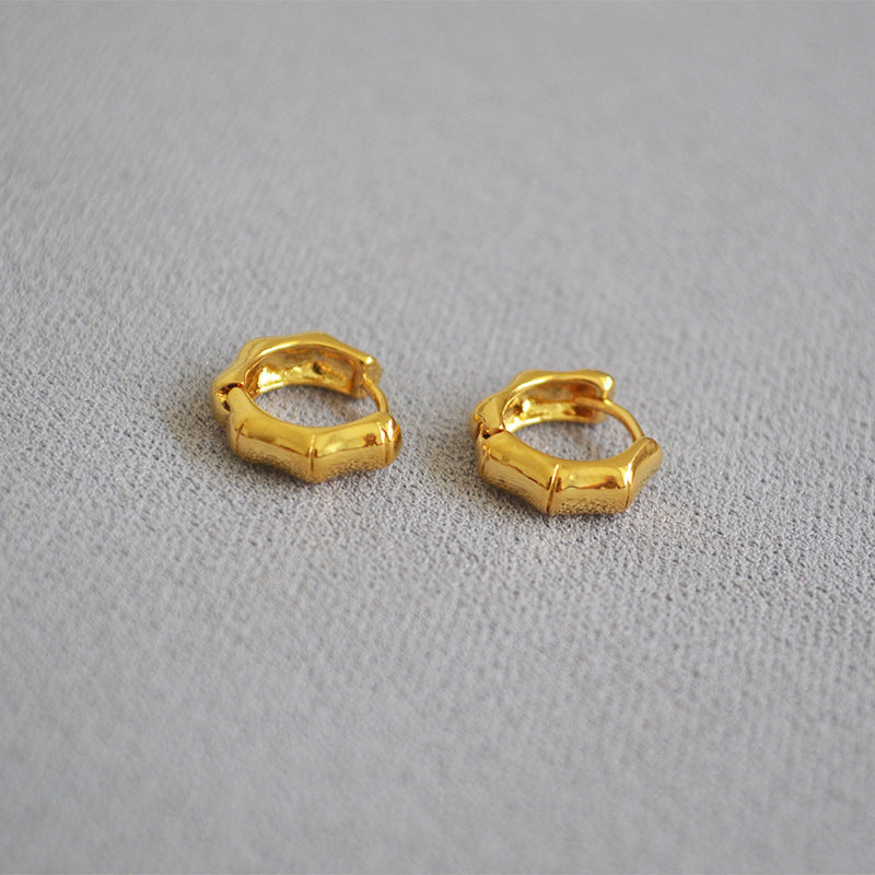 Oro Orecchino bellissimo con stile unico