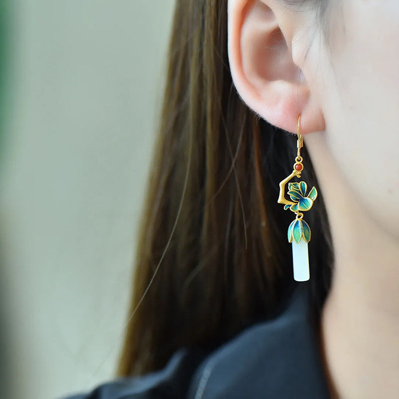 Argento Orecchino vintage fatto a mano