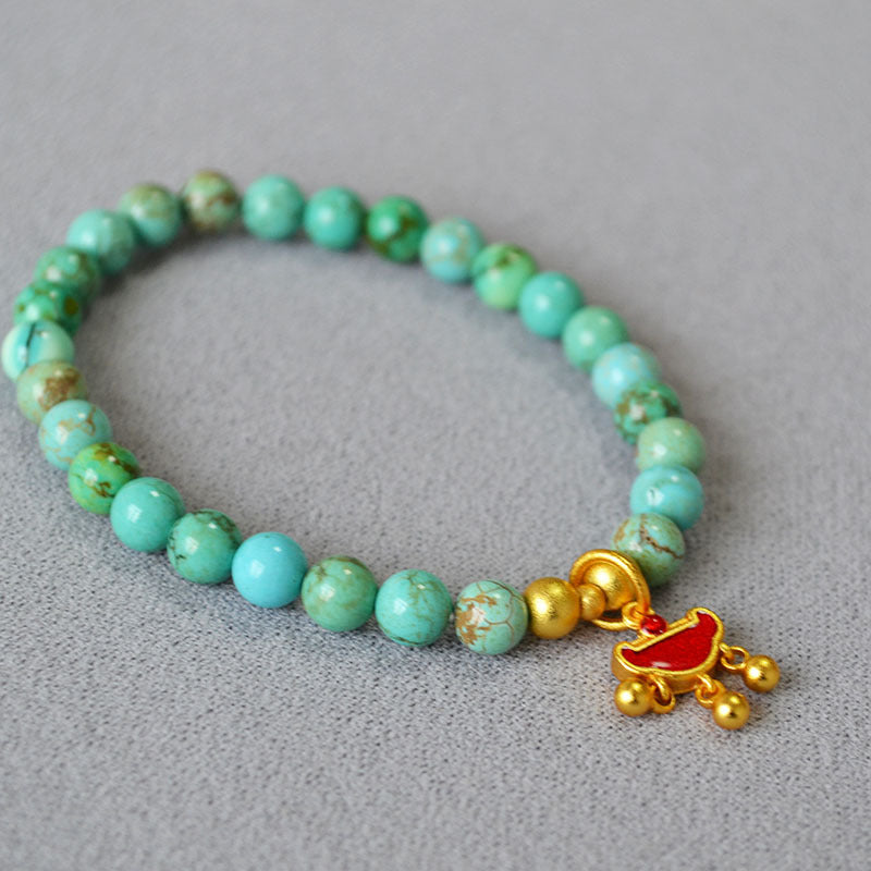 Oro Bracciale artigianale delicato