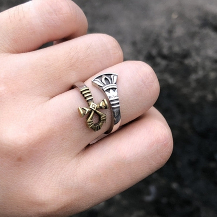 Argento Anello bellissimo con stile unico