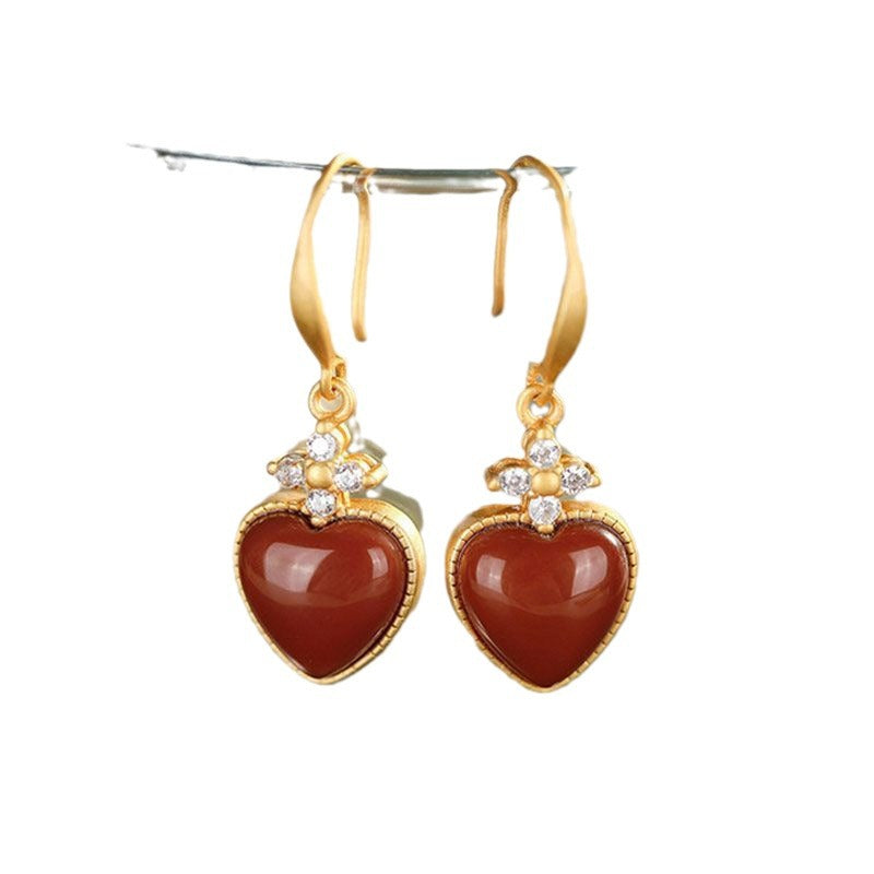 Oro Orecchino bellissimo con stile unico