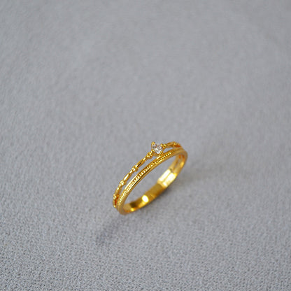 Oro Anello stupendo per uso quotidiano