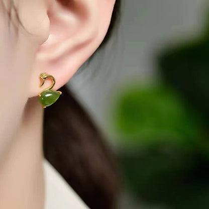 Oro Orecchino bellissimo con stile unico