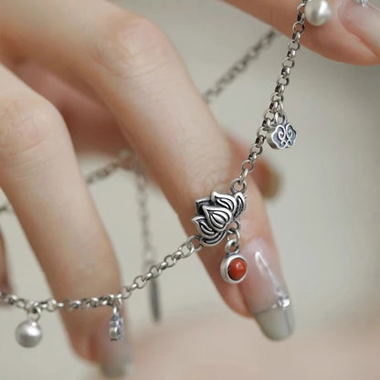 Argento Cavigliera artigianale delicato