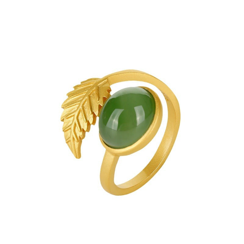 Oro Anello bellissimo con stile unico