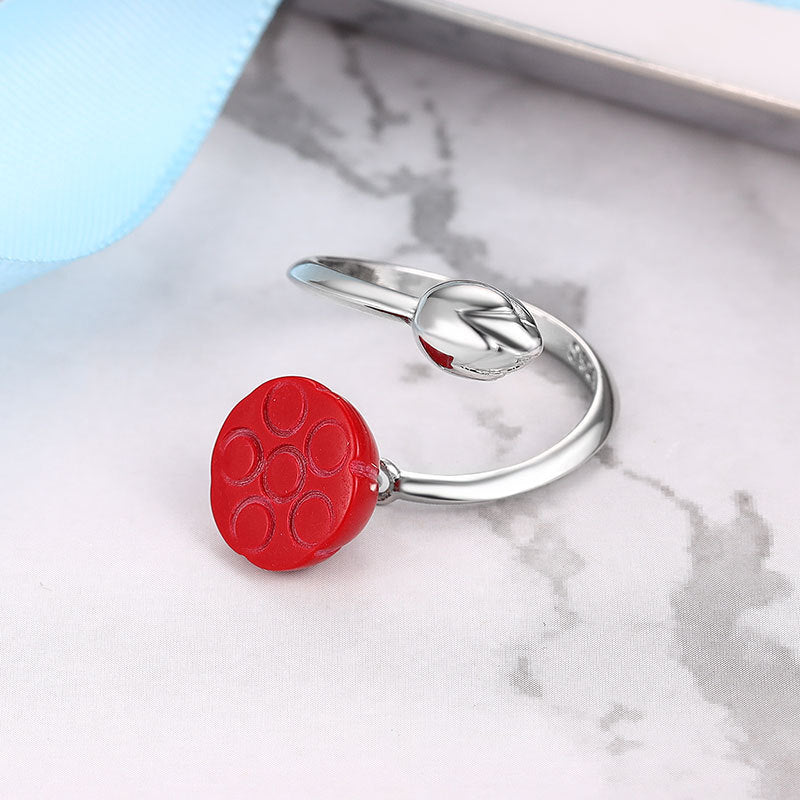 Argento Anello bellissimo con stile unico