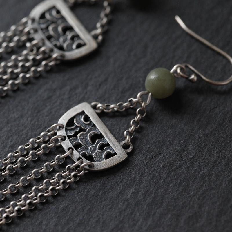 Argento Orecchino vintage fatto a mano