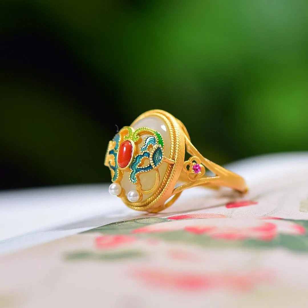 Oro Anello vintage fatto a mano