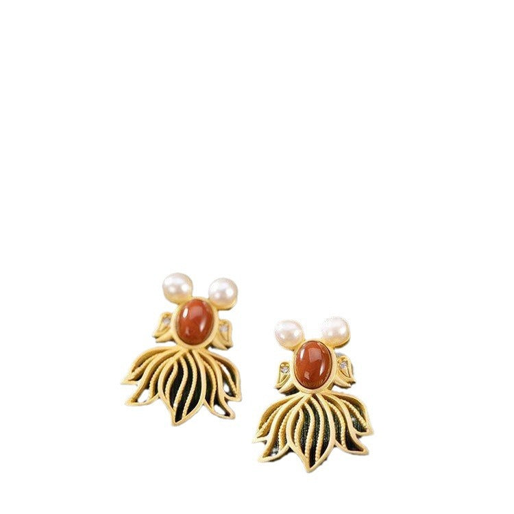 Argento Orecchino bellissimo con stile unico