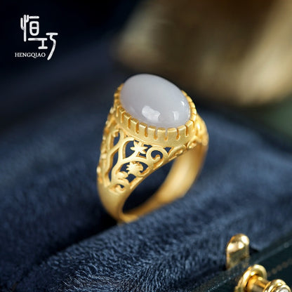 Oro Anello artigianale delicato