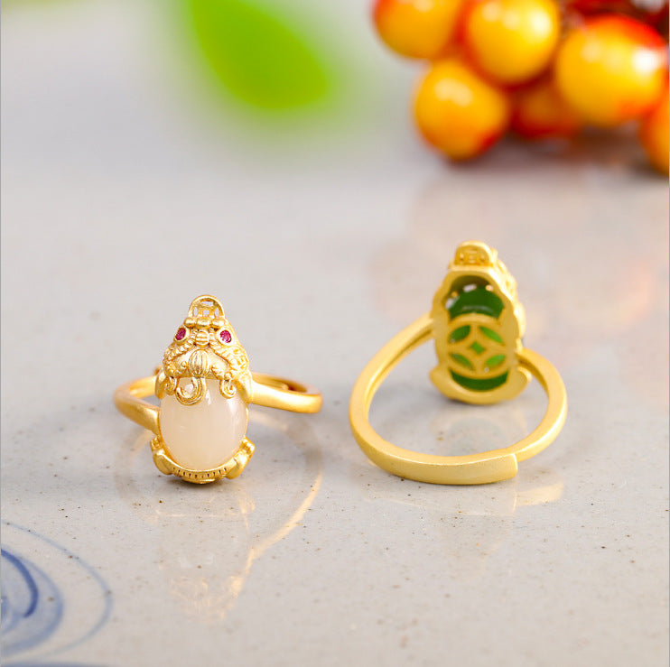 Oro Anello vintage fatto a mano