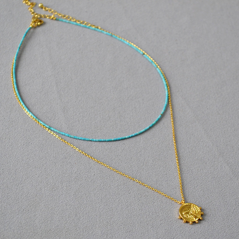 Oro Collana artigianale delicato