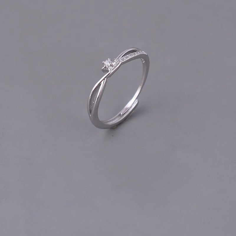 Argento Anello artigianale delicato