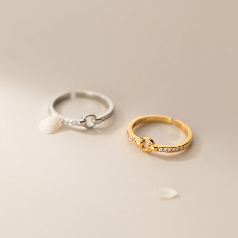 Oro Anello artigianale delicato