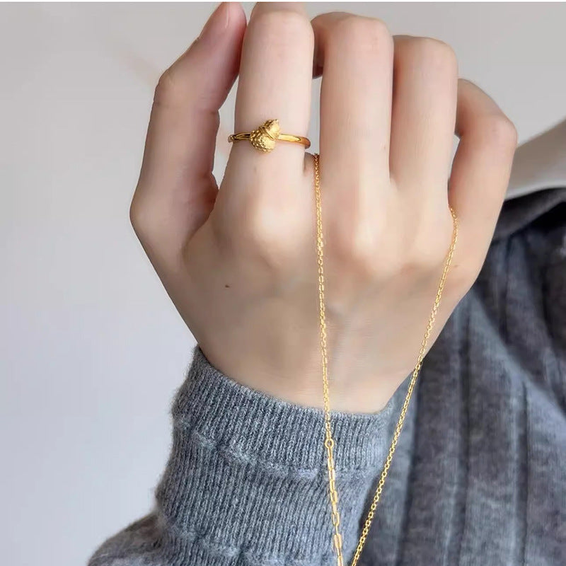 Oro Anello vintage fatto a mano