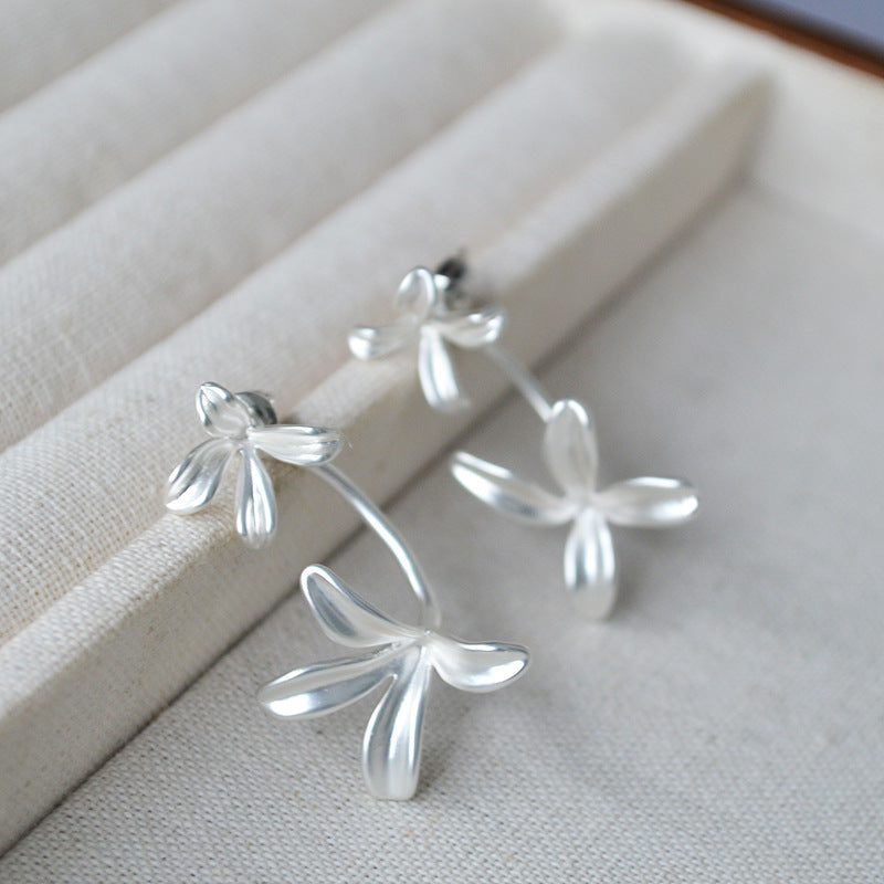 Argento Orecchino bellissimo con stile unico