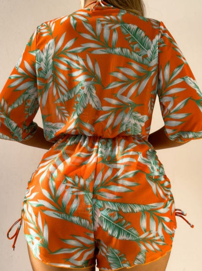 Braylee® | Tropical Printed Three-piece Bikini
