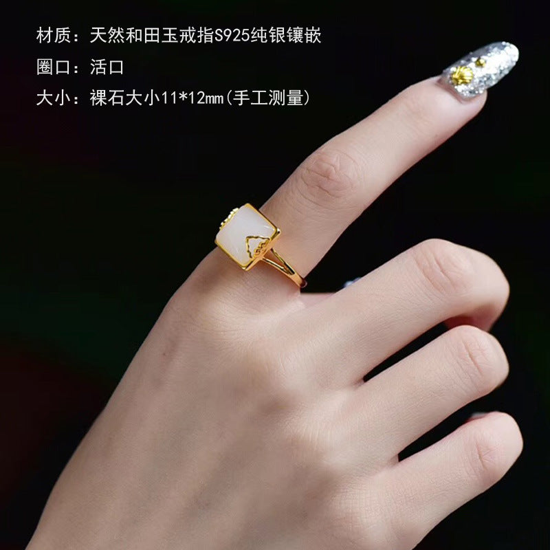 Argento Anello artigianale delicato