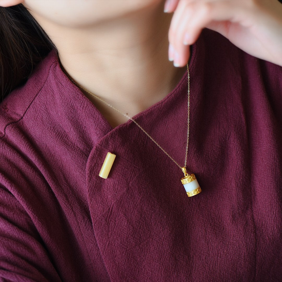 Oro Collana vintage fatto a mano