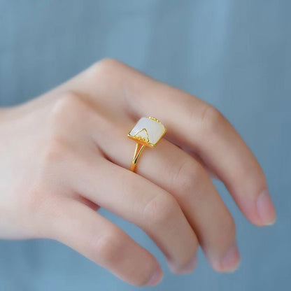 Argento Anello artigianale delicato