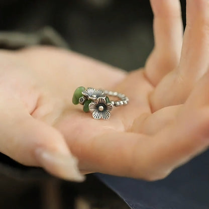 Argento Anello bellissimo con stile unico