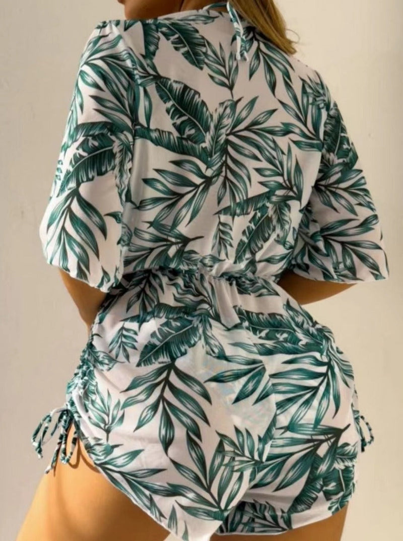 Kirsty® | Tropical Printed Three-piece Bikini