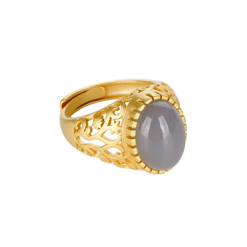 Oro Anello artigianale delicato