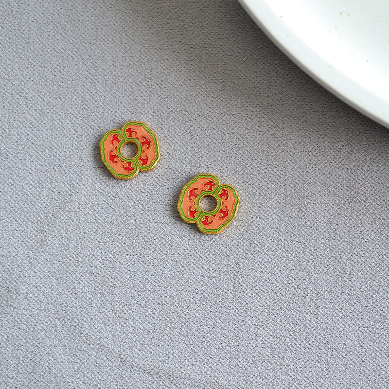 Oro Orecchino artigianale delicato