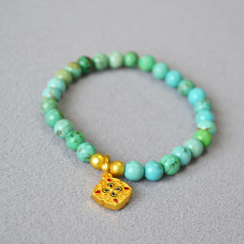 Oro Bracciale artigianale delicato