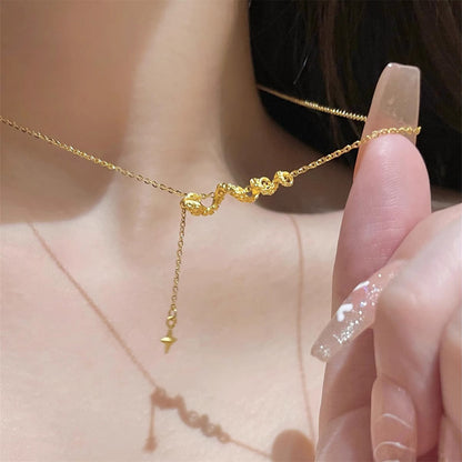 Oro Collana vintage fatto a mano