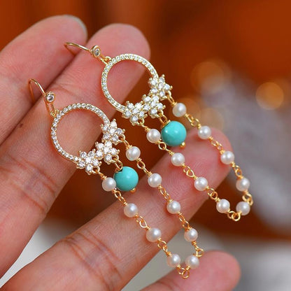 Argento Orecchino bellissimo con stile unico