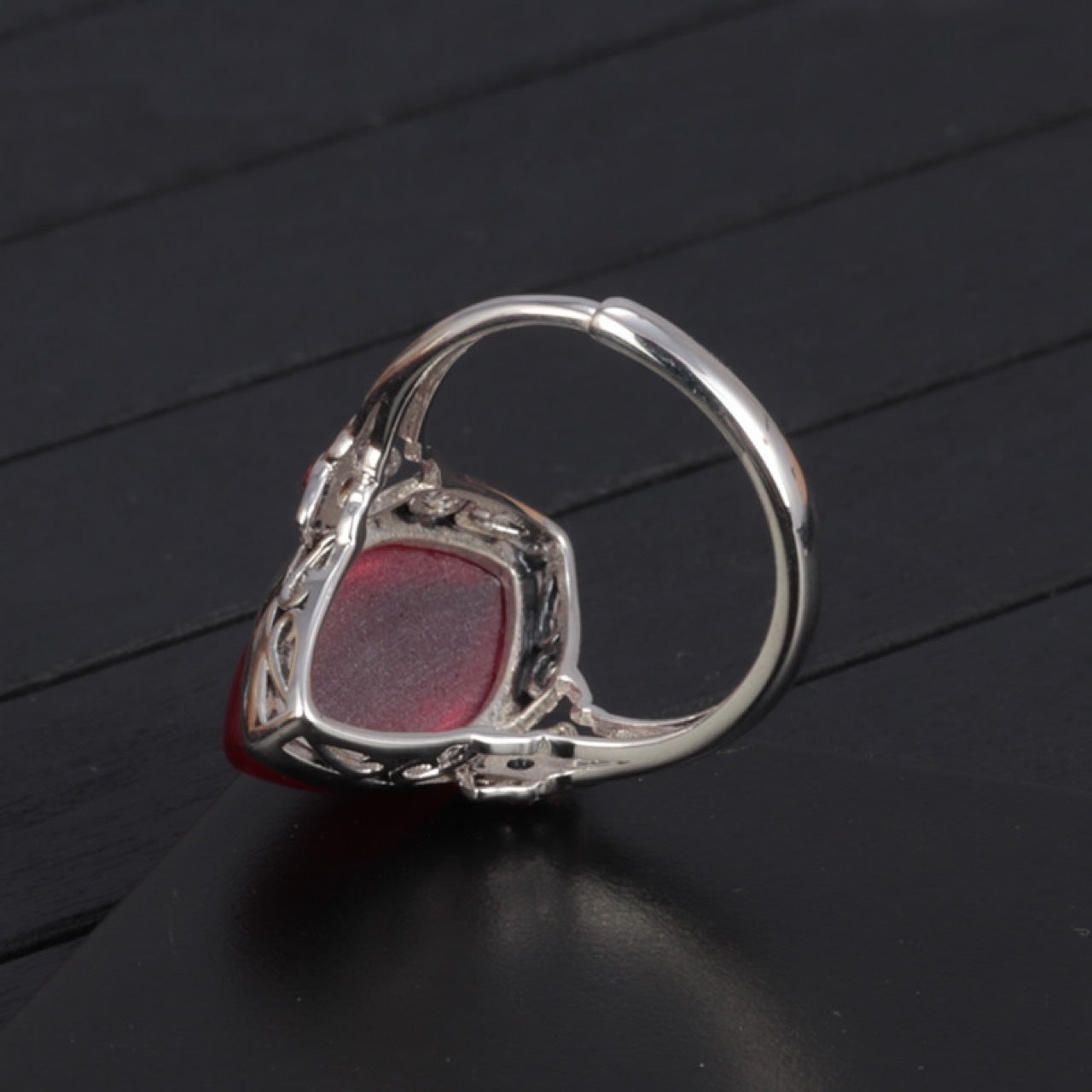 Argento Anello artigianale delicato