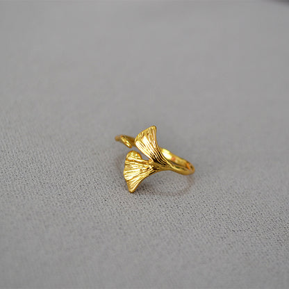 Oro Anello artigianale delicato