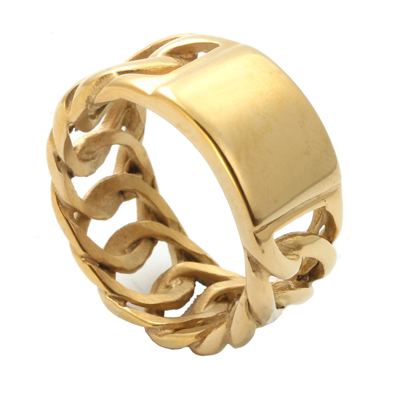 Oro Anello bellissimo con stile unico