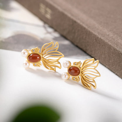 Argento Orecchino bellissimo con stile unico