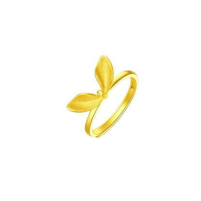 Oro Anello bellissimo con stile unico