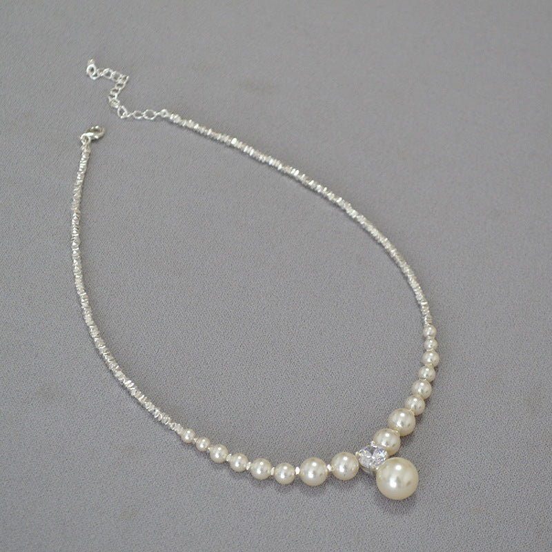 Argento Collana artigianale delicato