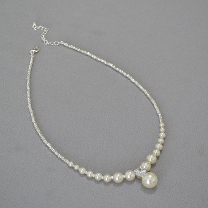 Argento Collana artigianale delicato