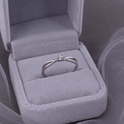 Argento Anello artigianale delicato