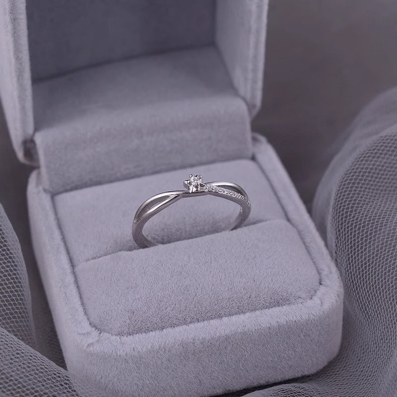 Argento Anello artigianale delicato