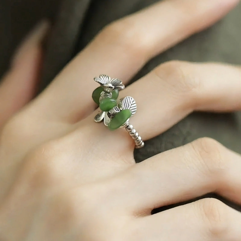 Argento Anello bellissimo con stile unico