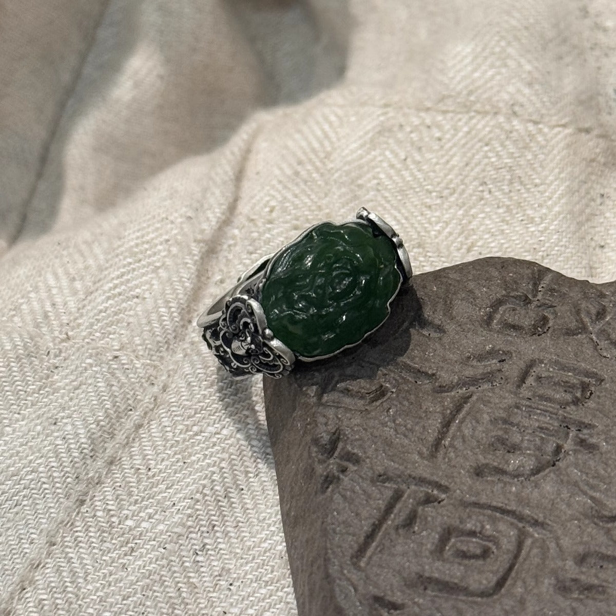 Argento Anello artigianale delicato