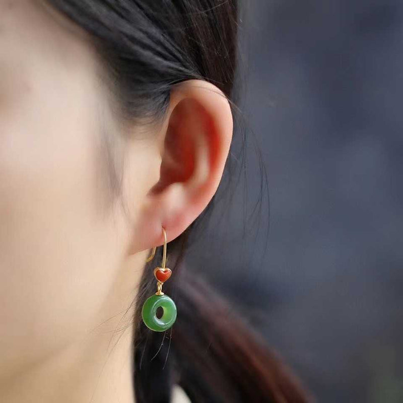 Argento Orecchino bellissimo con stile unico