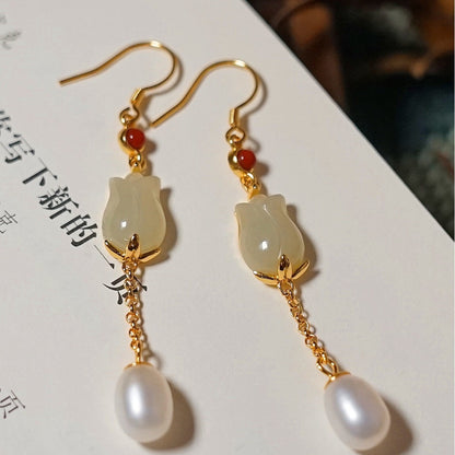 Oro Orecchino bellissimo con stile unico