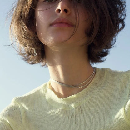 Argento Collana artigianale delicato