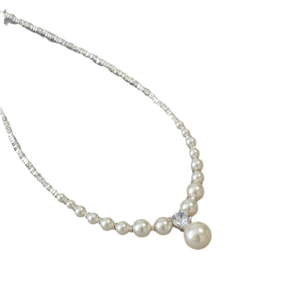 Argento Collana artigianale delicato